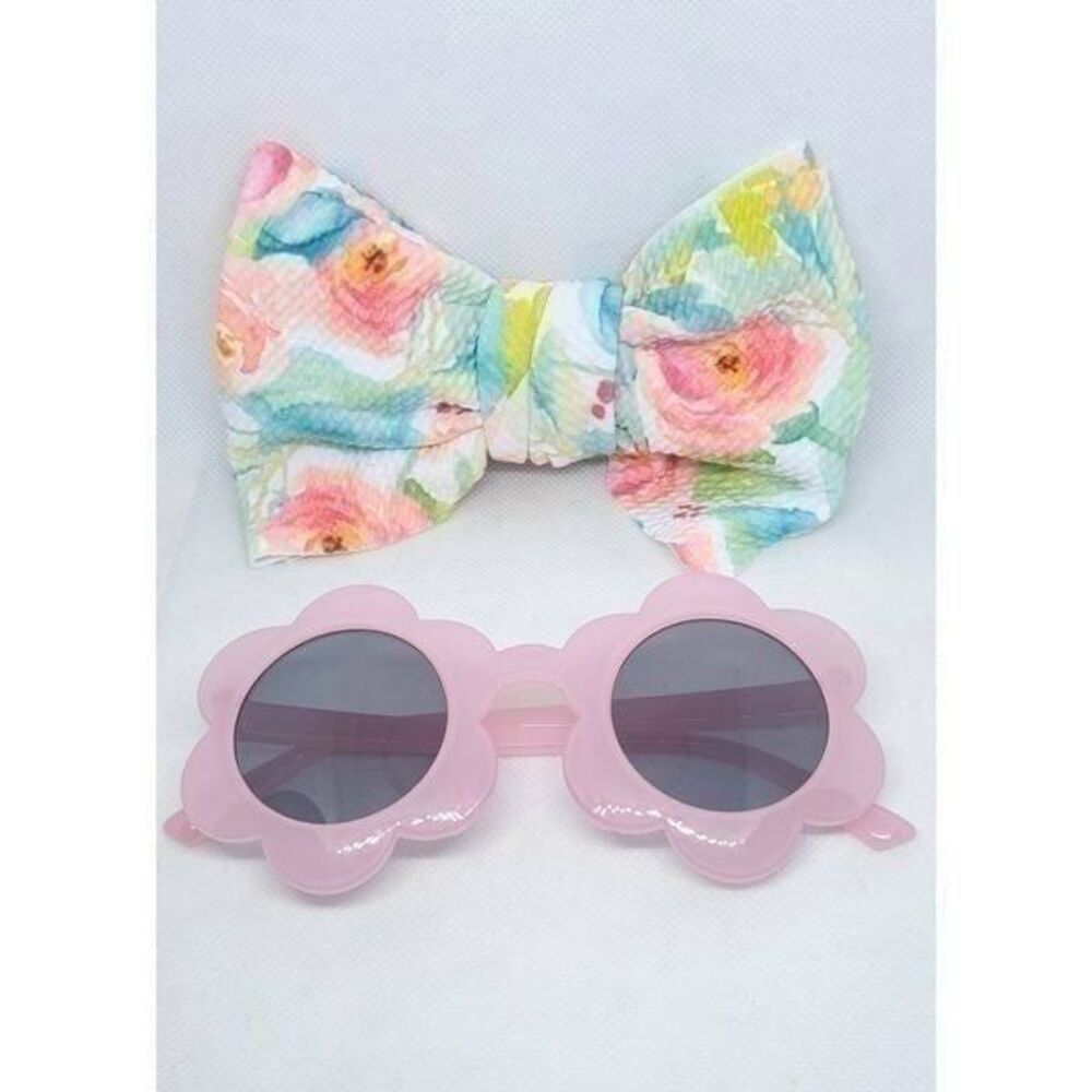 Baby girl sunglasses and headband set